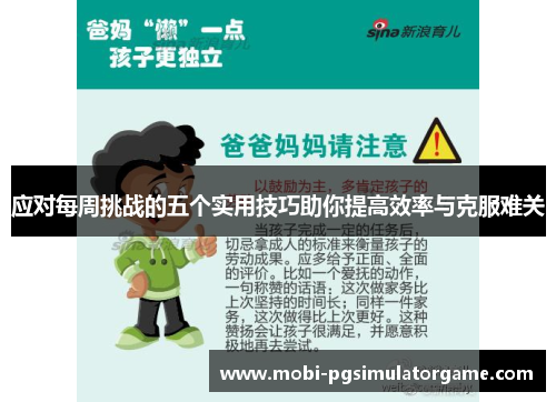 应对每周挑战的五个实用技巧助你提高效率与克服难关
