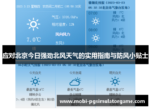 应对北京今日强劲北风天气的实用指南与防风小贴士