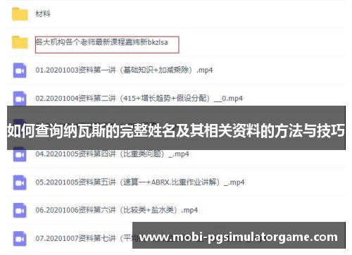 如何查询纳瓦斯的完整姓名及其相关资料的方法与技巧